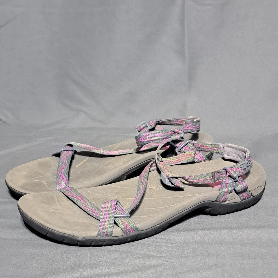 Sandalia Teva para mujer talla 9,5 cirra negra rosa correas deportiva senderismo aire libre Foto 2 de 4