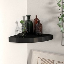 Floating Corner Shelf Wall-Mounted Hanging Shelf Wall Display Shelf MDF vidaXL