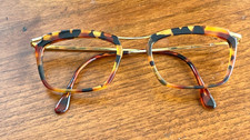 USED Vintage Eyeglasses 48mm Tortoise Shell Hand Made in Italy NO LENSES