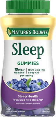Nature s Bounty 10 mg Melatonin Gummy, 100% Drug Free 140 Count (Pack of 1) 