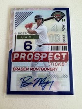 2024 Panini Prizm Prospect Braden Montgomery Auto Blue Wave /75 38