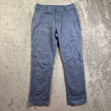 Mountain Hardwear Mens 32x31 Double Knee Canvas Work Pants Blue Stretch Outdoor