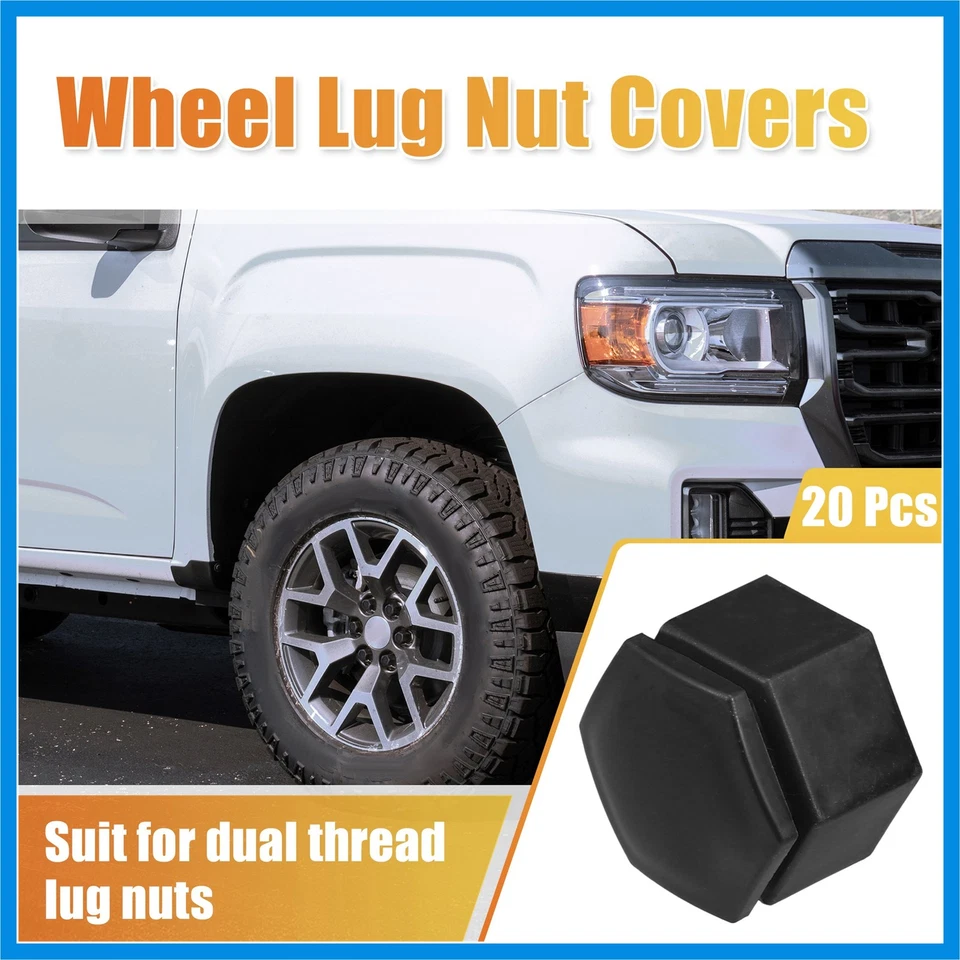 Cubierta de tuerca de rueda de 22 mm 20 piezas para Land Rover Range Rover Sport 06-13 negra nueva Foto 2 de 4
