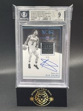 2018-19 Panini Noir ELIE OKOBO #330 Rookie PATCH AUTO # /5 RPA BGS 9 Laundry Tag