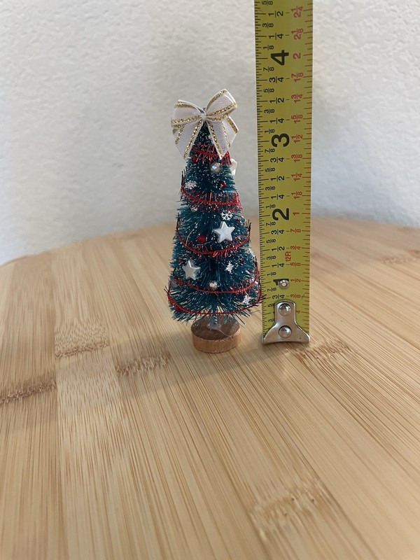 Miniature Dollhouse Christmas Tree, Table Top Size