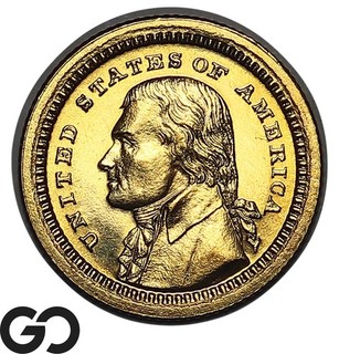 1903 Louisiana Purchase Exposition Gold Dollar Jefferson $1 Gold Commemorative