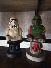 Star Wars Bust Lot 2 Cable Guys Controller Phone Holder Stormtrooper Boba Fett