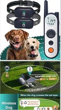 Wireless Dog Fence Training Collars 2 System Waterproof 3500 Ft Maximum Range
