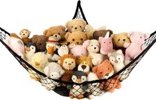 Stuffed Animal Storage Hammock Net Corner - Large Toy 1 Pack, Black