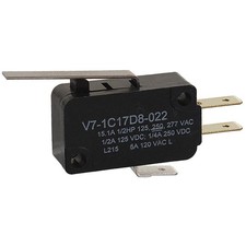 HONEYWELL V7-1C17D8-022 MiniatureSnapActionSwitch,Lever,1NO/1NC 24A252