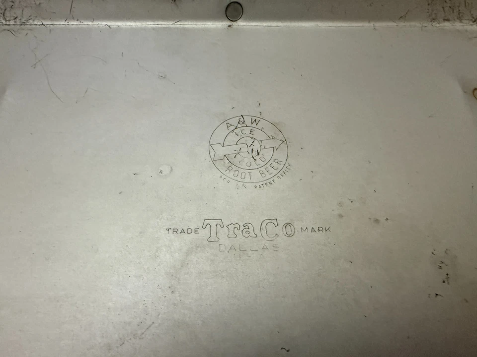 Bandeja de ventana de coche vintage A & W raíz helada cerveza metal coche salto con mostrador Foto 2 de 4