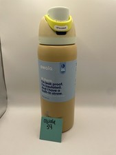 Owala 32 oz FreeSip Stainless Steel Water Bottle Color: Beachfront Yellow READ 