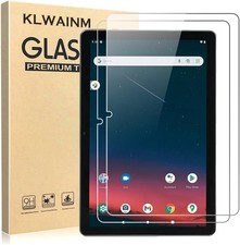 2 Pack Tablet Tempered Glass Screen Protector with 9H Anti Scratch Film
