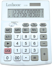 , Calcolatrice Da Tavolo a 12 Cifre Con Schermo LCD, 8 Funzioni, Tasti Grandi, E