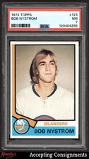 1974-75 Topps #123 Bob Nystrom ISLANDERS PSA 7 NM