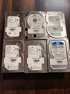 6 x 500gb 3.5" SATA HDD Hard Drives Job Lot Health Tested & Wiped
