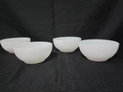 Vintage Anchor Hocking FIRE KING  Milk Glass Soup / Cereal Bowl Lot Of 4 #21