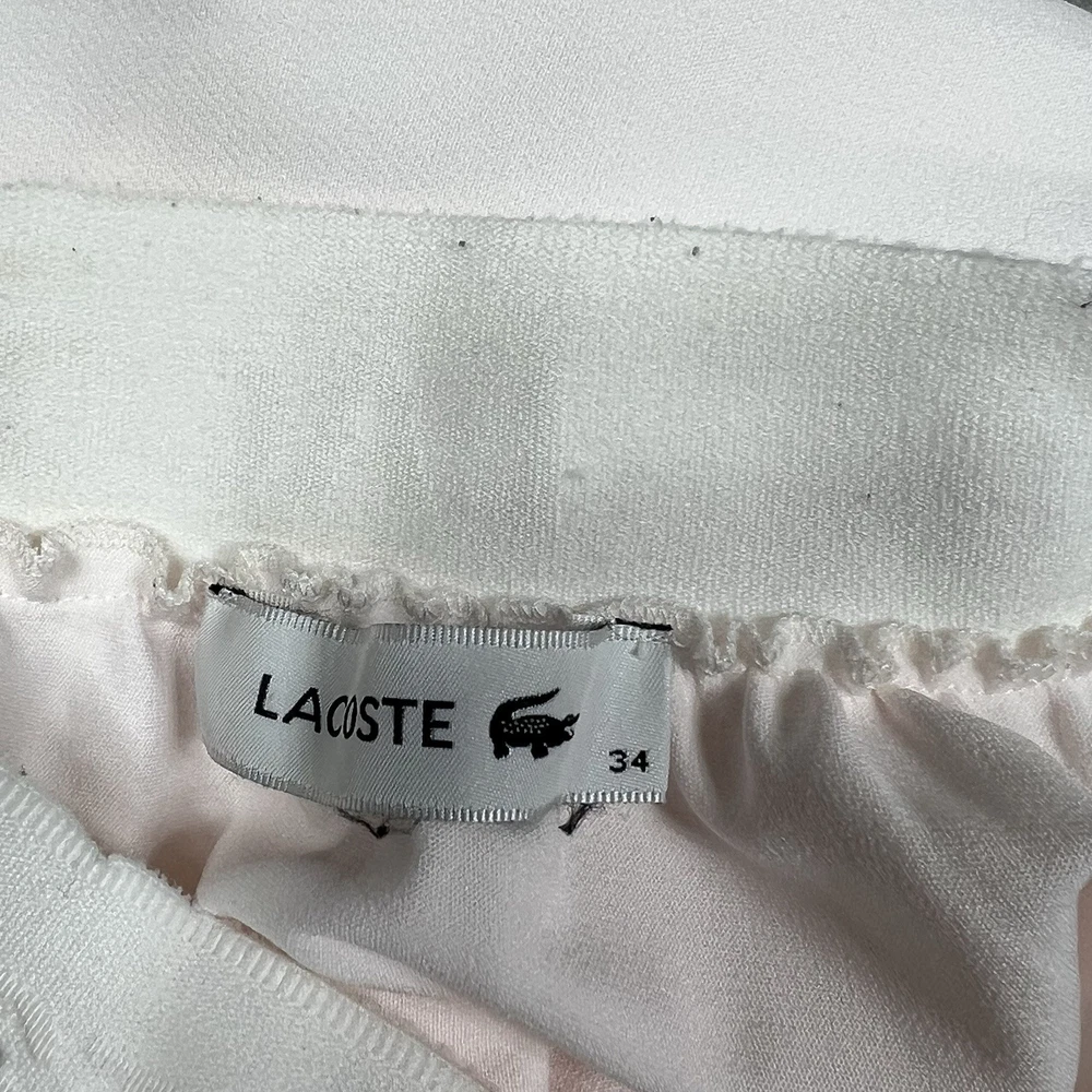 LACOSTE TENNIS Skirt Women’s 34 Light Pink Elastic Waist Pleated Logo Print RARE