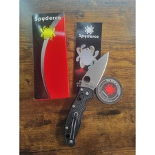 Spyderco Manix 2 Folder 3.38 in Plain Black FRN Handle