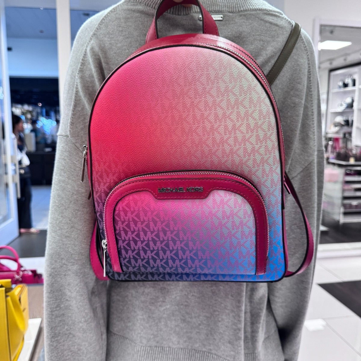 Michael Kors Multicolor Gradient Backpack Rising tide: our Hudson ombré logo backpack is the ideal  main image 2
