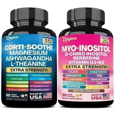 Soothe  Smooth Bundle Cortisol and Myo-Inositol All-in-One Supplement 150 count