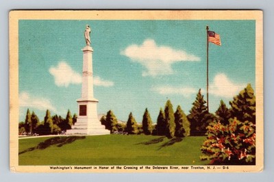 Trenton NJ-New Jersey, Washington's Monument, Vintage Postcard