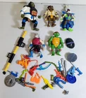 C-194 VINTAGE LOT OF 80/90'S TEENAGE MUTANT NINJA TURTLES FIGURES & ACCESSORIES!