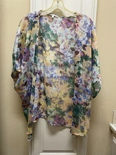 collective concepts top, Floral, Small, Lightweight, Blouse Cover Up