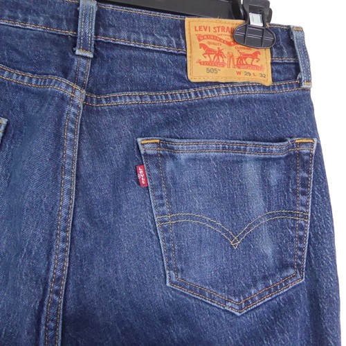 Jeans Levi's uomo taglia 29x32 505 vestibilità classica gamba dritta relaxed larghi casual - Foto 8 di 13