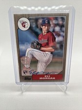 Eli Morgan 2022 Topps Series 2 RC #87BA-EMO 1987 On Card Auto Black SP 19/50