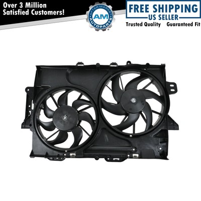 AM Autoparts Dual Radiator Cooling Fan Assembly For 2010-2017 Chevy Equinox & GMC Terrain (3.0L V6) – Replaces 25952780