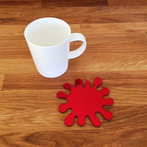Splash Shaped Acrylic Coasters, Sets of 4, 6 or 8, 9.5cm 4" Many Colours - Picture 7 of 8