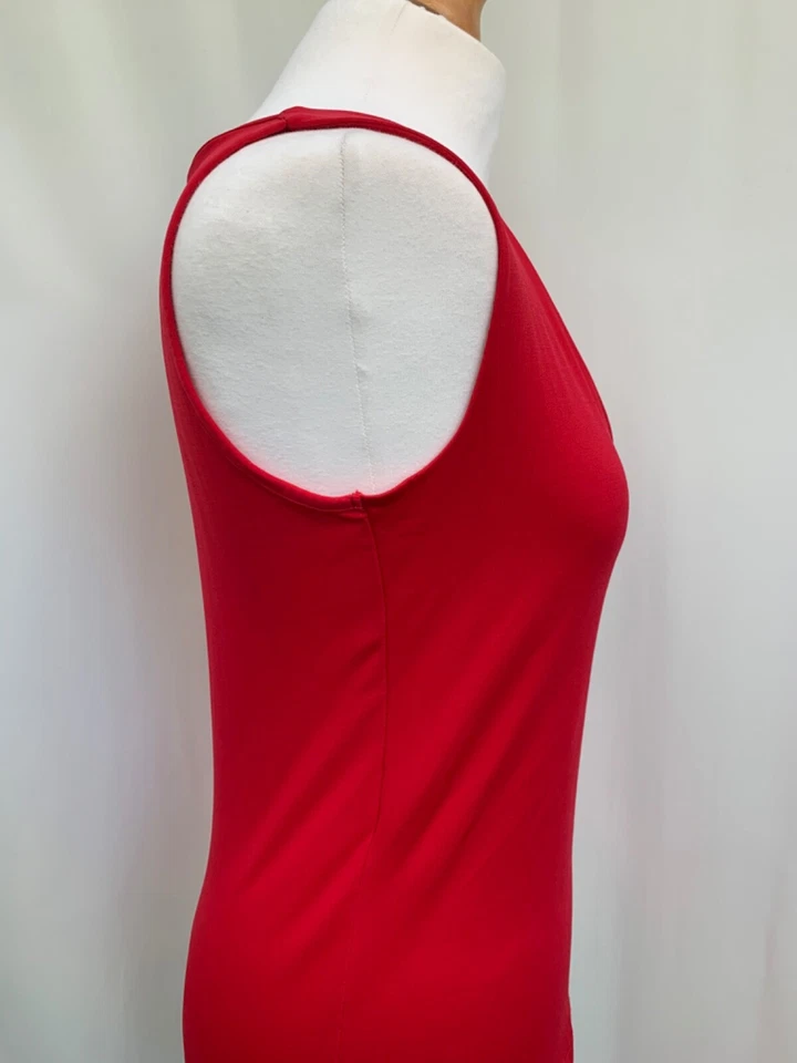 Sleeveless Top H&M size L Red V Neck Nylon Blend womens - Image 4 of 4