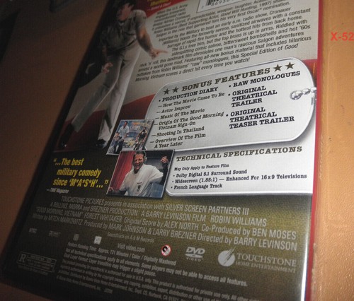 Good Morning Vietnam DVD Robin Williams Forest Whitaker Alex North Barry Levinsn - Imagen 2 de 2
