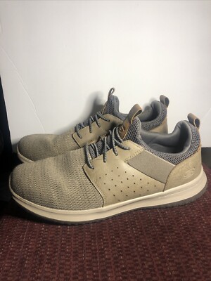 SKECHERS Delson Camben Taupe Light Brown Slip On SN#65474 Mens Size 12 