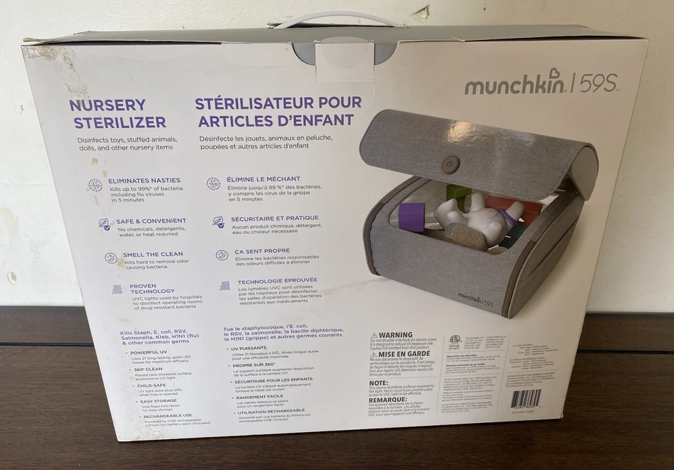Brand Munchkin I 59S Nursery Steriliser Toys & Nursery Essentials UV Sanitiser - Изображение 2 из 2