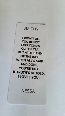 GLITZ AND GLAM BY TAM Gavin and Stacey Christmas Special Nessa And Smithy Quoted Bookmark