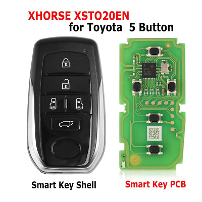 Xhorse XSTO20EN XM38 Fit for Toyota TOY-T 5 Buttons Smart Key PCB /Key Shell
