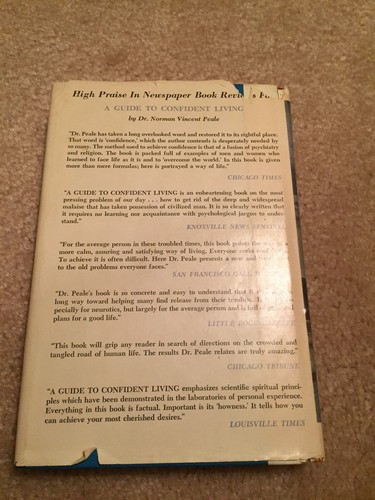 A GUIDE TO CONFIDENT LIVING By Norman Vincent Peale; Hard w D/J; Guideposts Ed. - Picture 2 of 12