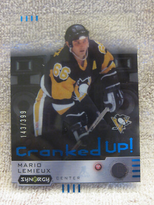 2023-24 UPPER DECK SYNERGY CRANKED UP! Blue PENGUINS MARIO LEMIEUX /399 NHL mint