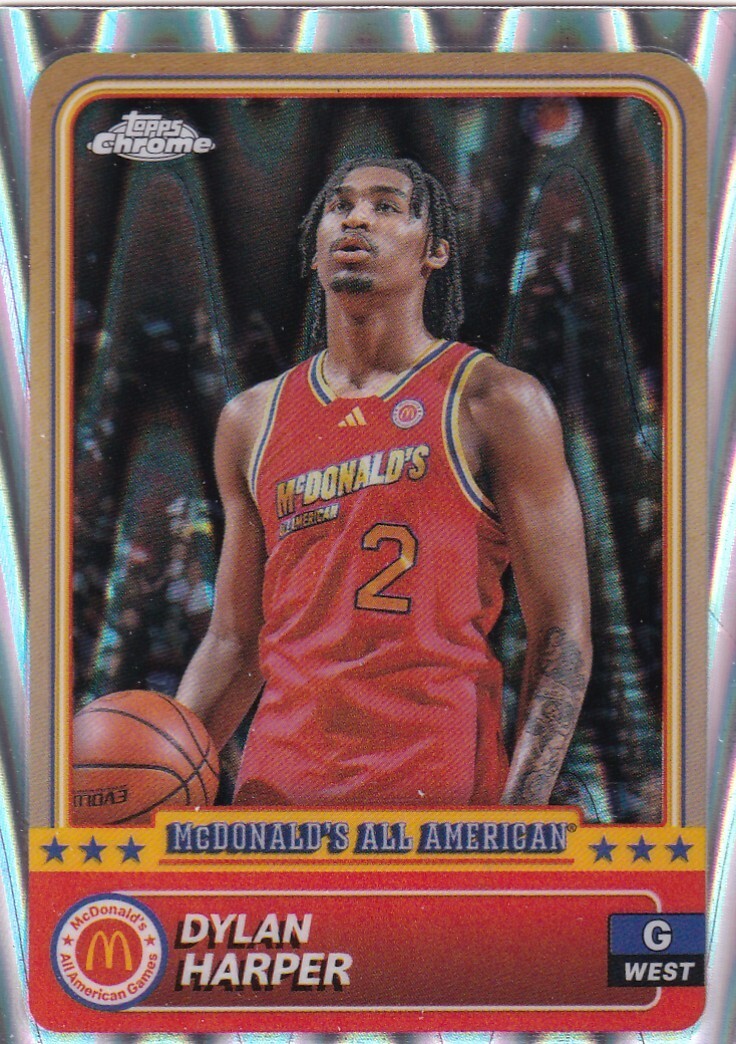 2024 Topps Chrome McDonalds Dylan Harper Ray Wave #38  PWE