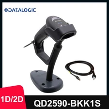 Datalogic QuickScan QD2590-BKK1S USB Handheld Barcode Scanner 2D Imager w/ Stand