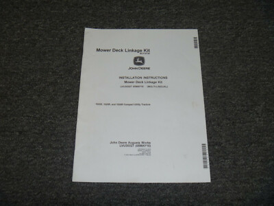 John Deere BLV10736 Mower Deck 1023E Tractor Install Operator Manual LVU30327