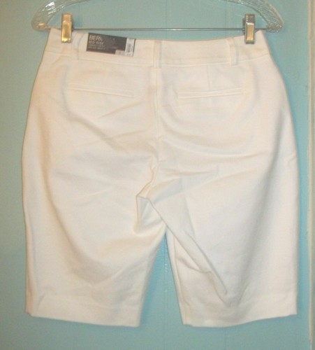 Apt. 9 Shorts: White Bermuda Shorts wBelt Loops Modern Fit Size 2 NWT $40 - Picture 7 of 9