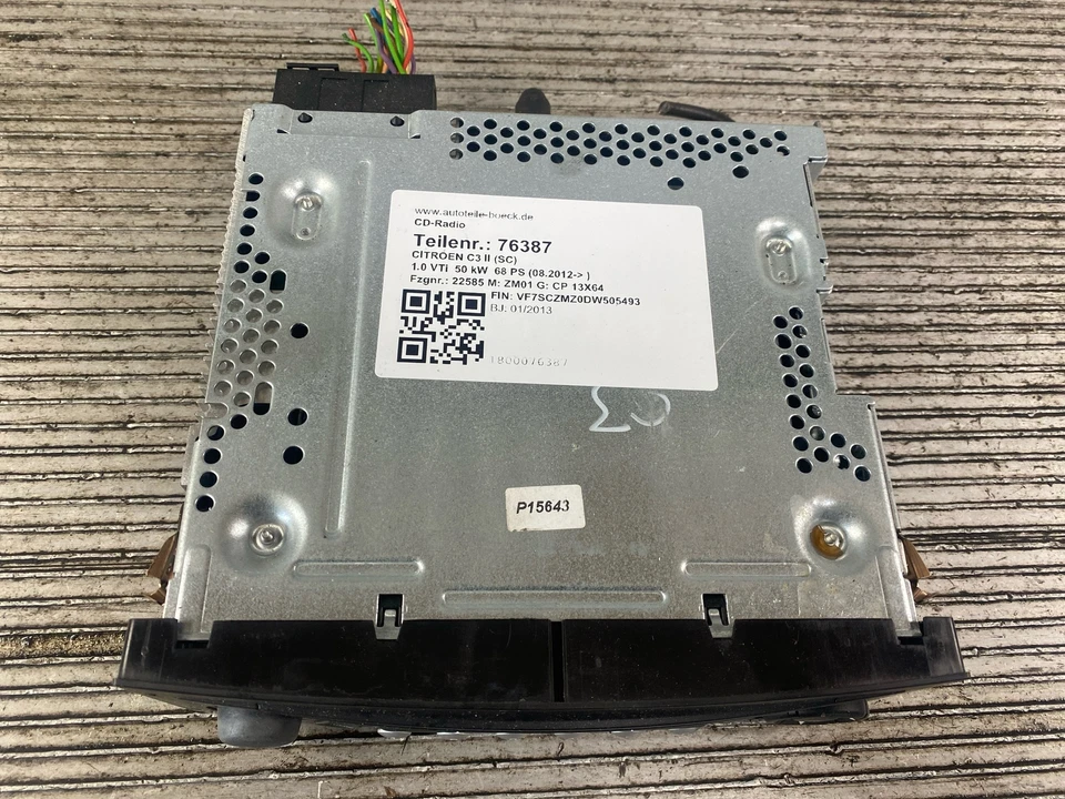 76387 CD-Radio CITROEN C3 II (SC) 98032839XT - Bild 2 von 4