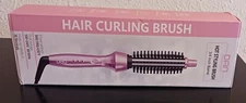 New DAN Technology Curling Iron Brush 1 inch Ceramic Pink Adjustable Temperature