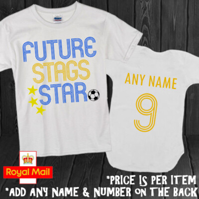 Future Stags Star Personalised T-shirt Babygrow Romper Mansfield
