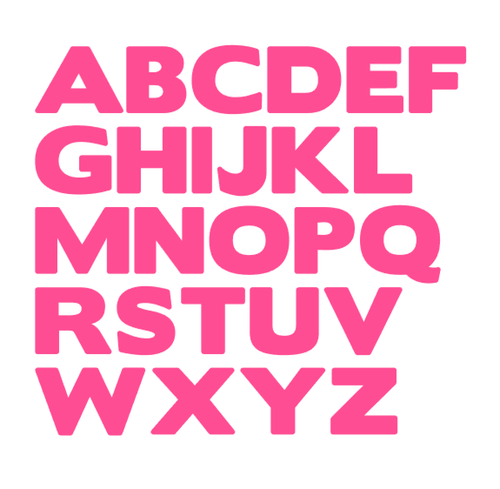IRON ON FABRIC LETTERS!*NEW* ONE INCH SIZE * Multi Listing -19 Colours! Die Cut! - Picture 10 of 21