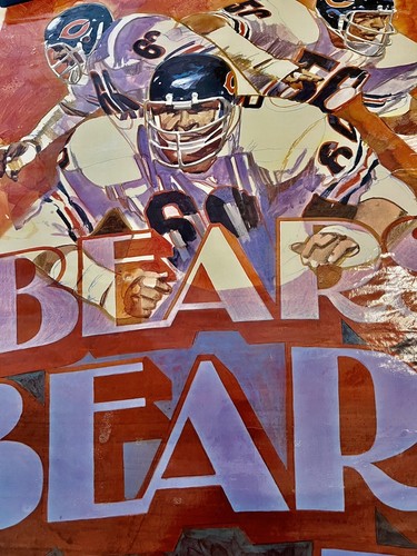 Chicago Bears VINTAGE 1973 Glossy 24x36 Poster Preowned Never Hung Great Shape - Picture 3 of 7