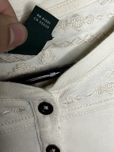 Lauren Ralph Lauren Jeans Co Women’s White Long Sleeve Shirt Size Large - Picture 3 of 4